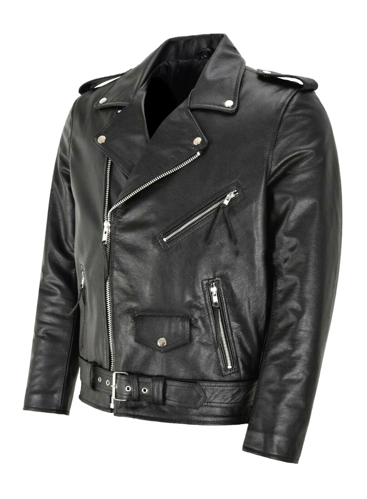 Veste de moto en cuir pour hommes – Image 2