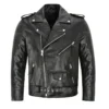 Veste de moto en cuir pour hommes