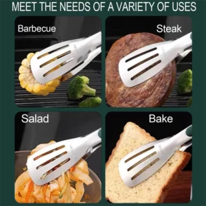 Pince à aliments coordonnante en acier inoxydable