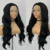 Perruques Lace Front synthétiques noires pour femmes