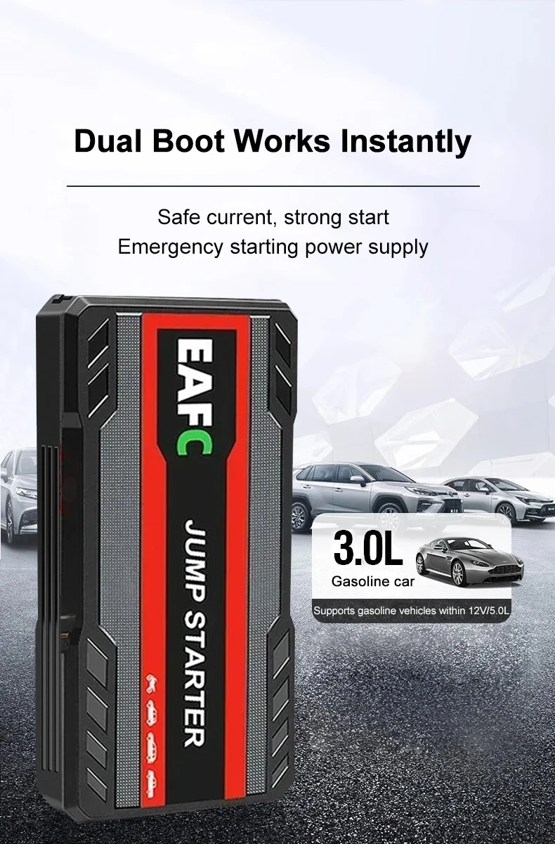 EAFC 600A- démarreur de voiture - Booster d'urgence Portable 12V – Image 2