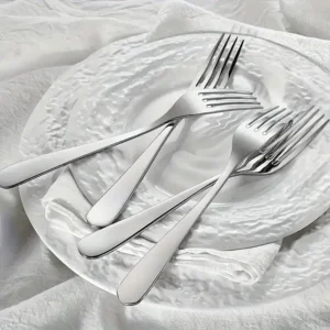 Finition miroir fourchette en acier inoxydable 12 pièces