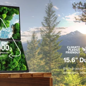 UPERFECT 15,6" Double écran pliable empilé FHD 100% sRGB pour ordinateur portable