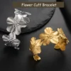 Bracelet manchette en fleure