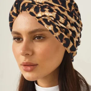 Chapeaux Turban imprimé léopard pour femmes