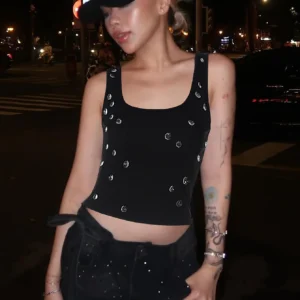 Débardeur en gouttelettes d'eau diamant