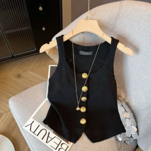 Débardeur court sans manches