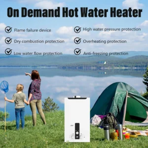 Chauffe-eau instantané au GPL 24kw, Portable