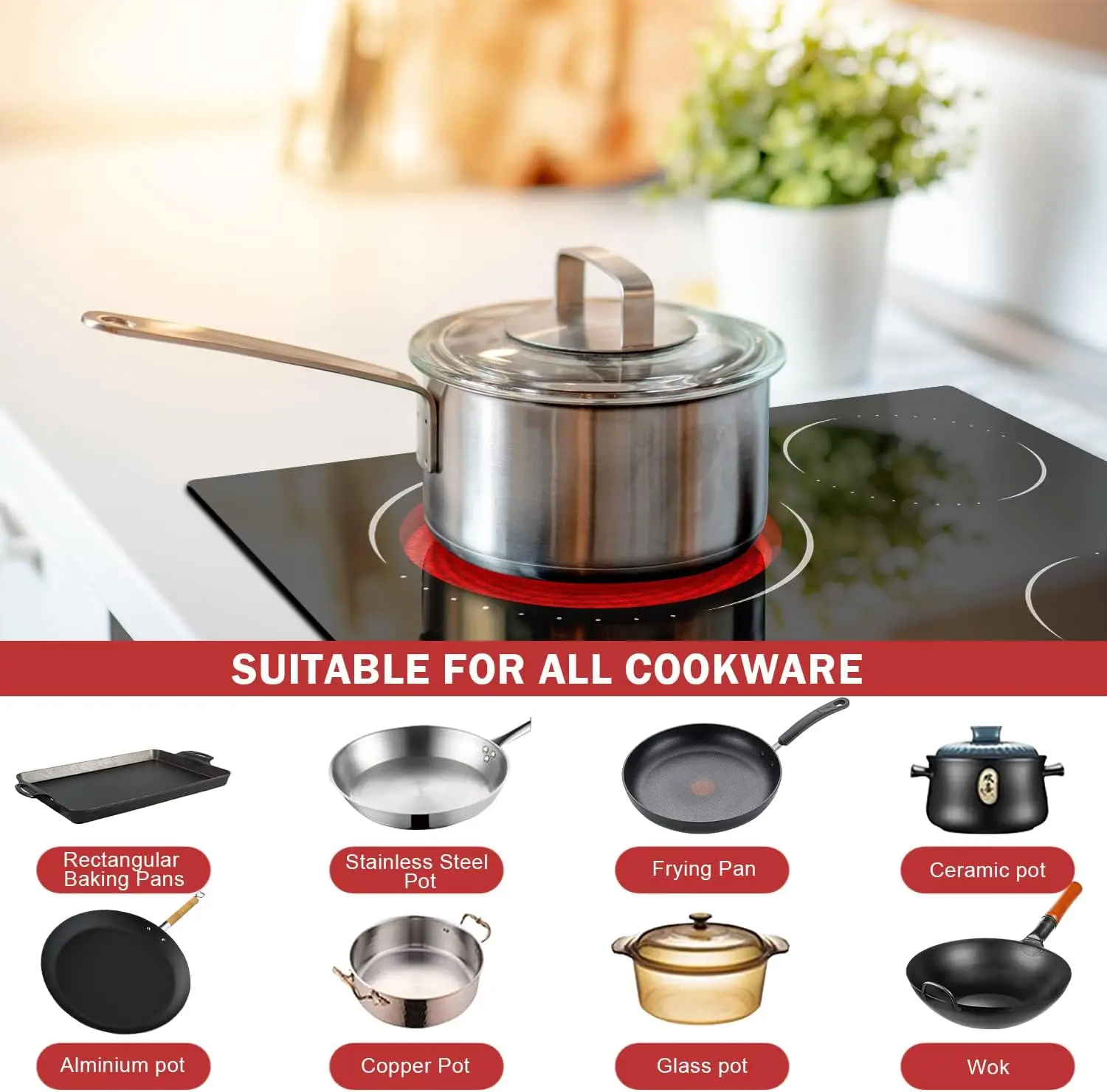 Plaque de cuisson vitrocéramique