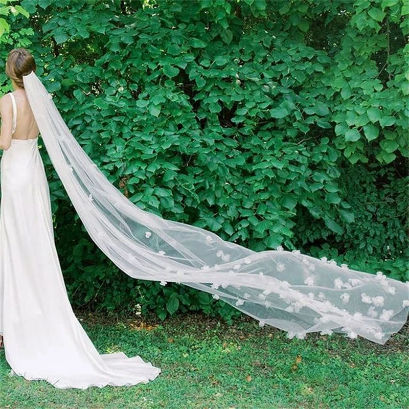 Voile de Patients V20s à un Niveau avec Fleurs en Tissu – Image 2