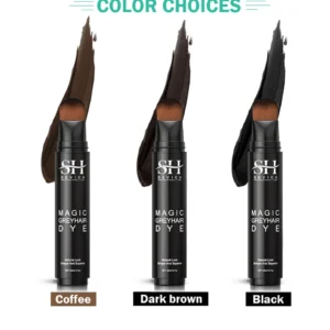 Teinture pour cheveux gris, noir, brun foncé