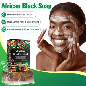 Savon noir africain peau visage, corps, cheveux, 3,53