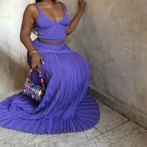 Ensemble gilet tricoté